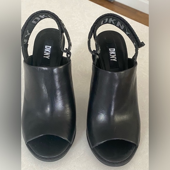 DKNY Black Leather Heels - Picture 5 of 5